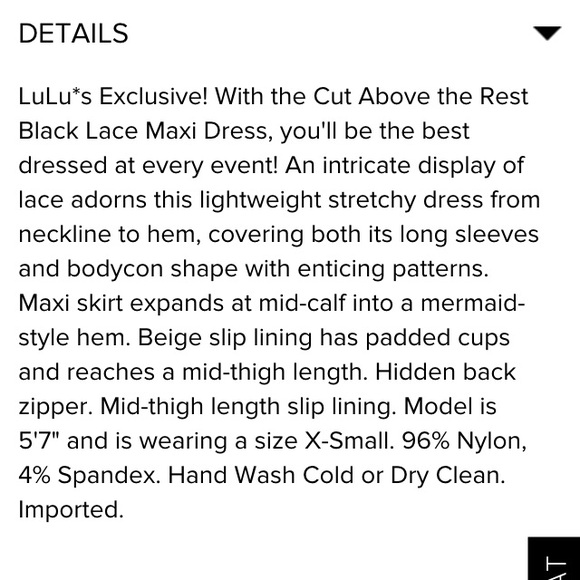 🚫SOLD Lulu's EXCLUSIVE BLACK LACE MAXI DRESS - Picture 4 of 4