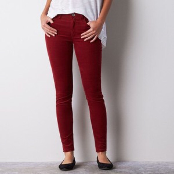 American Eagle red jegging curdouy