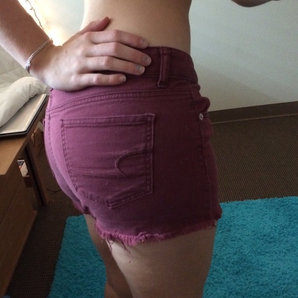 AEO Burgundy Shorts