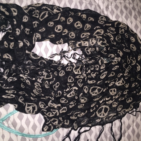 Scarf with peace sign