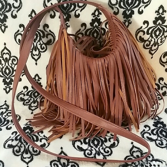 Dark Brown Tassled Crossbody Purse