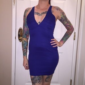 NWOT Navy blue sexy bandage dress M