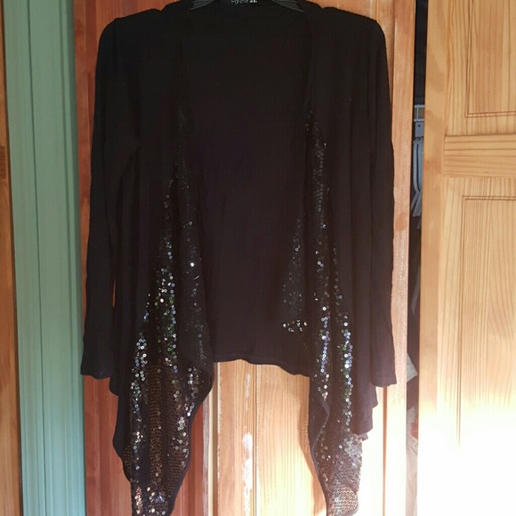 Black sequin cardigan