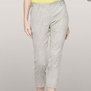 THEORY YANETTE CROPPED STRIPED PANT SIZE 10