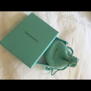 Authentic Tiffany's box + jewelry bag