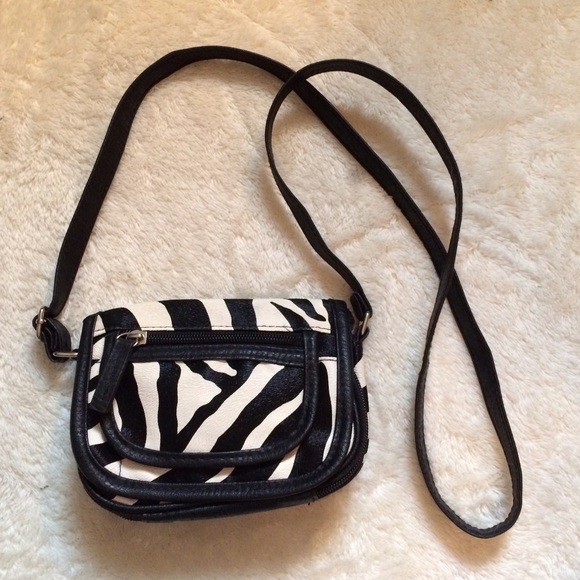 Zebra cross body bag