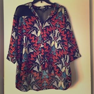 Unique TOPSHOP Floral Blouse!