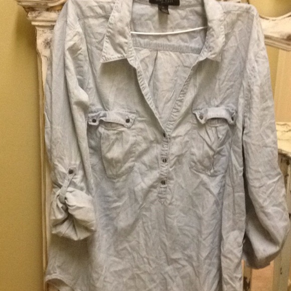 Button up denim top
