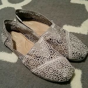 Gray Crochet Toms