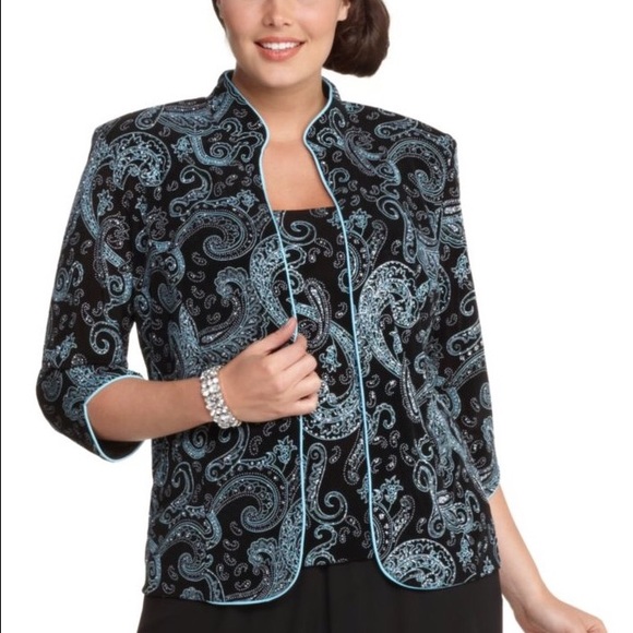 Alex evening plus size jacket & shell, NWT