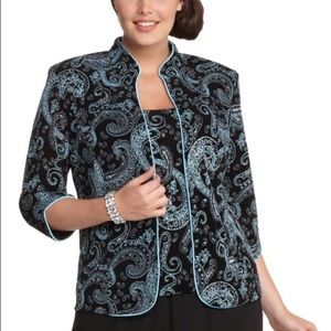 Alex evening plus size jacket & shell, NWT