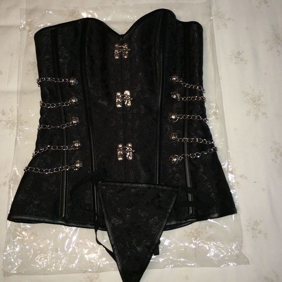Corset with matching thong