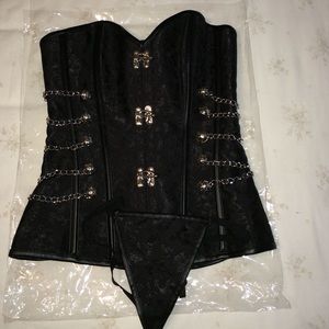 Corset with matching thong