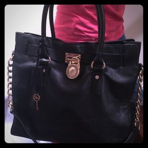 Michael Kors Hamilton Saffiano Leather Med Satchel