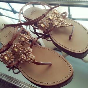 Stuart Weitzman Gem Accent Sandals