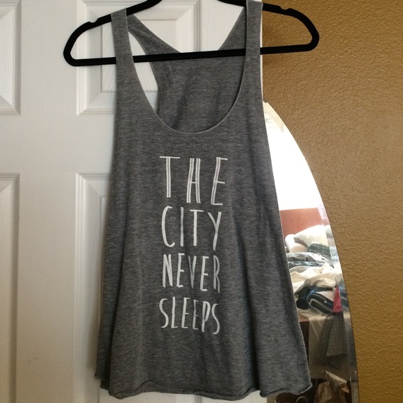 The City Never Sleeps tank top