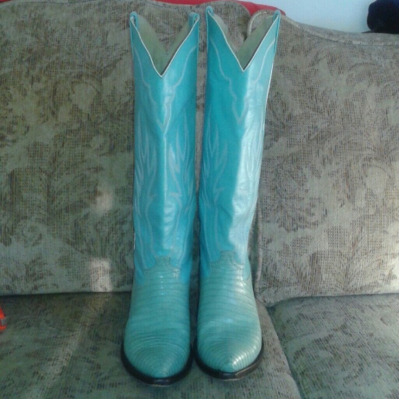 2 tone blue cowgirl boots size 11