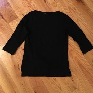 Black cashmere Neiman Marcus sweater / top.