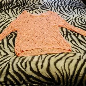 Net peach shirt