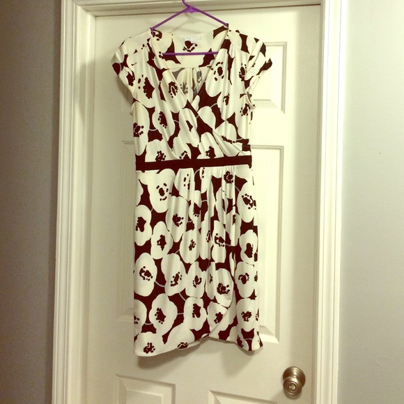 Black and white knee length dress