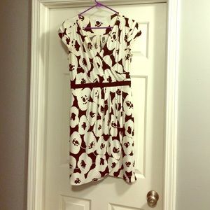 Black and white knee length dress