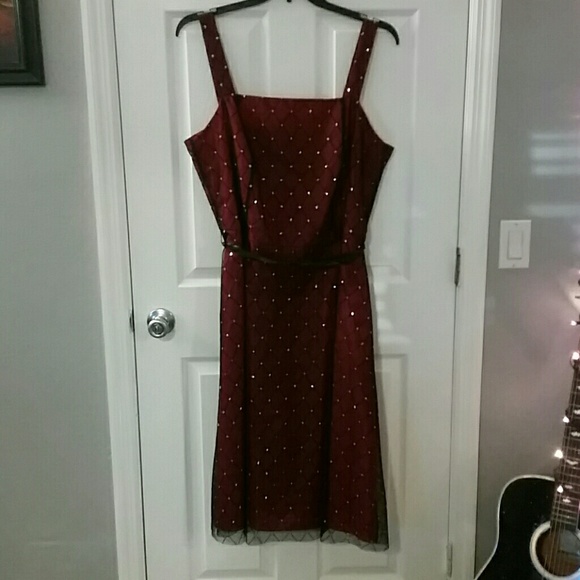 Burgundy Sparkle Dress