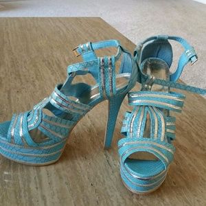 Sexy turquoise heels