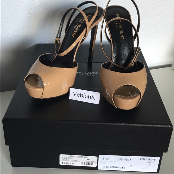 SAINT LAURENT
Ysl Peeptoe Sandals Heels Platforms - Picture 1 of 4