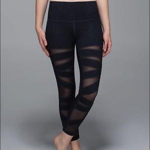 Lululemon High Times mesh insert leggings