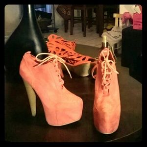 Peach color heels
