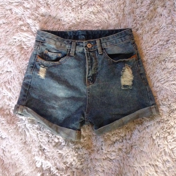 Mom Jean style high waist shorts