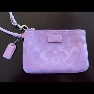 Pink Coach wristlet