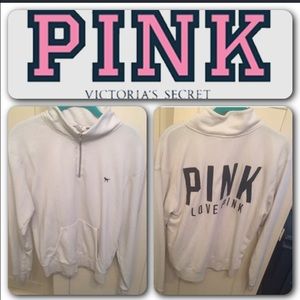 White half zip up from PINK