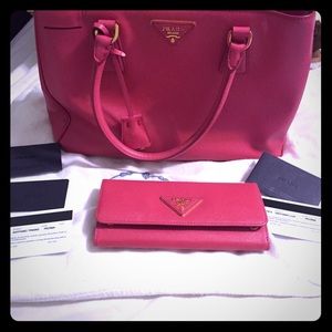 Prada Peonia Handbag & Wallet