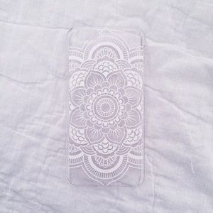 iPhone 6 plus clear flower case