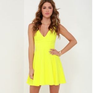 Neon yellow dress
