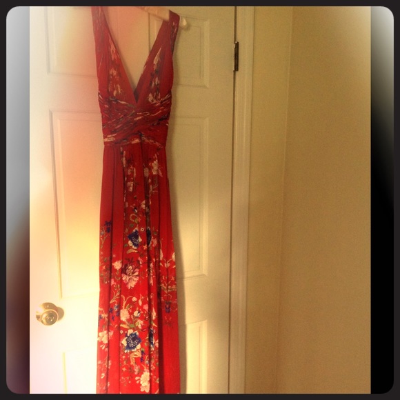Roberto Cavalli Red Floral Gown - Picture 1 of 4