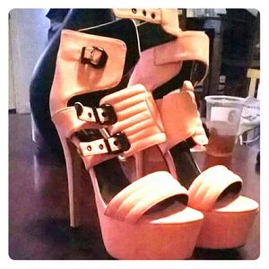 Peach color heels