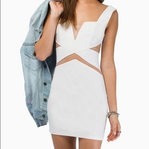 White cutout dress