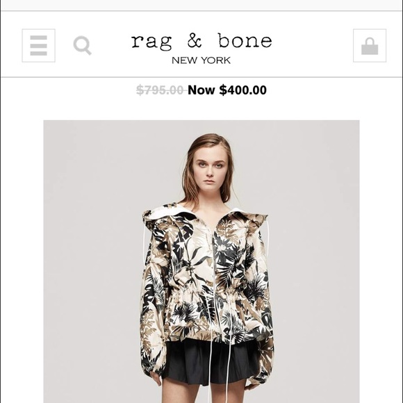 ❗️LAST CHANCERag + Bone Palm Print Parka XS 2015 - Picture 4 of 4