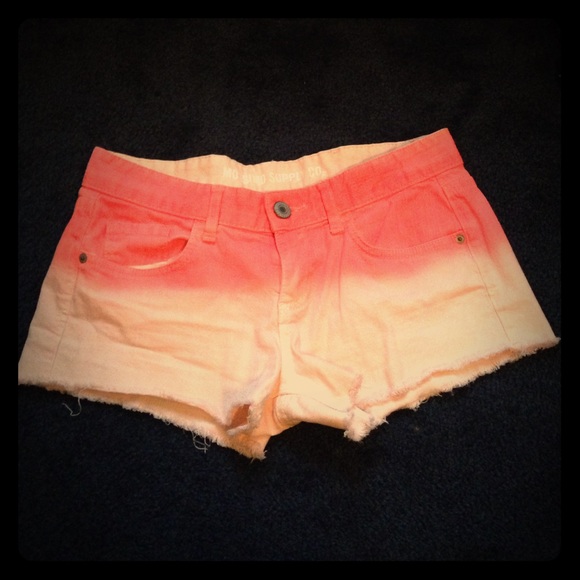 Ombré jean shorts
