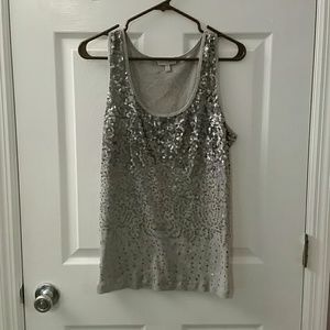 Silver Sequin Top