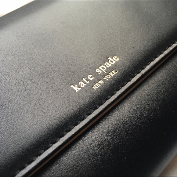 Kate Spade Black Leather cross body clutch - Picture 2 of 4