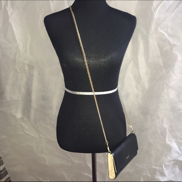 Kate Spade Black Leather cross body clutch - Picture 3 of 4