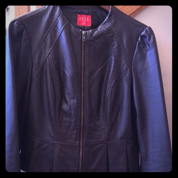 Deep wine leather jacket