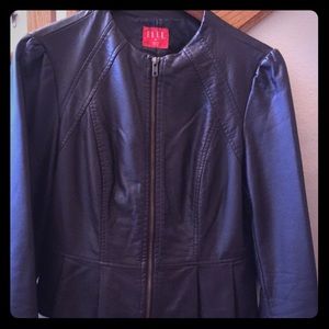 Deep wine leather jacket