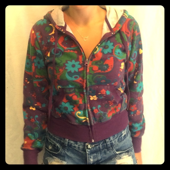 ⭐️❌SOLD❌⭐️Colorful zip up Hoodie