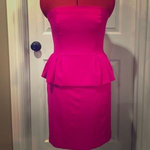 Express Fushia Peplum Dress