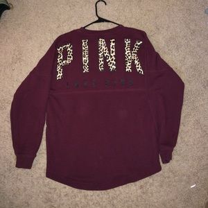 VS Pink Varsity Crew Sweatshirt/ Long sleeve