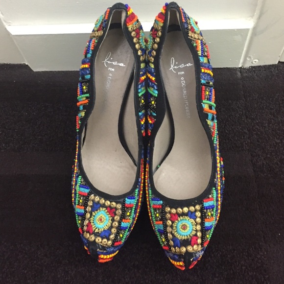 Lisa For Donald J Pliner Beaded Pump Heel Size 10